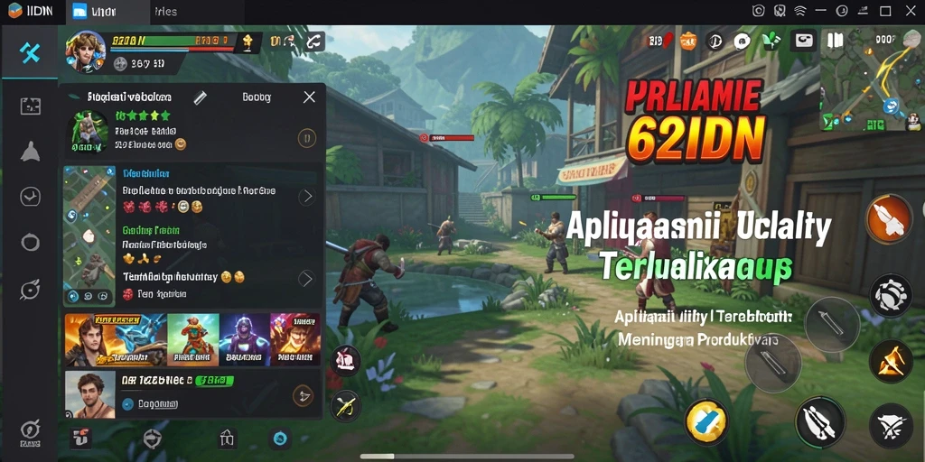 Tampilan layar utama 62IDN dengan daftar tugas yang terorganisir.