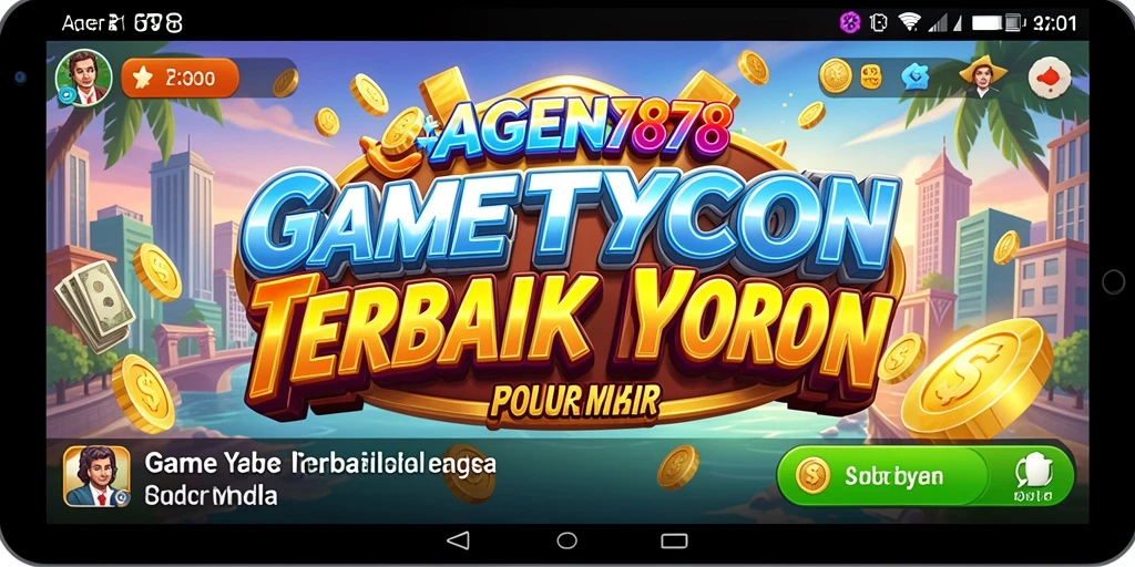 Tampilan gameplay AGEN878 yang menarik dengan elemen Tycoon.