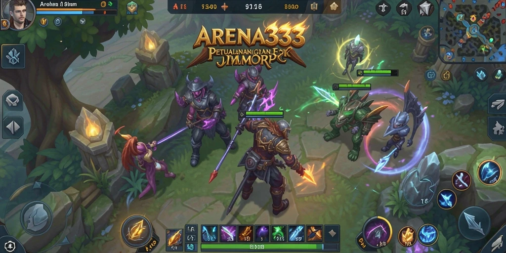 Tampilan gameplay <strong>ARENA333</strong> yang mendebarkan di dunia MMORPG.