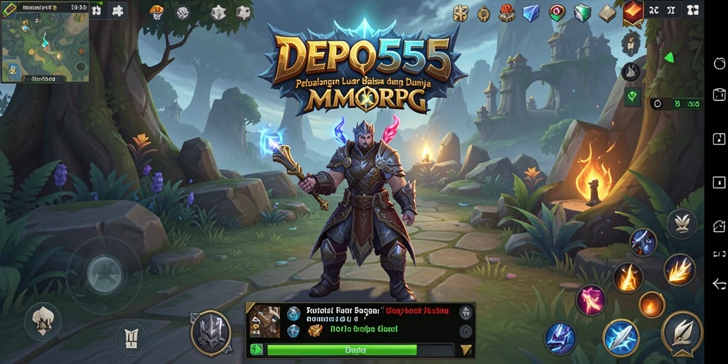 Tampilan gameplay DEPO555 yang memukau dalam dunia MMORPG.