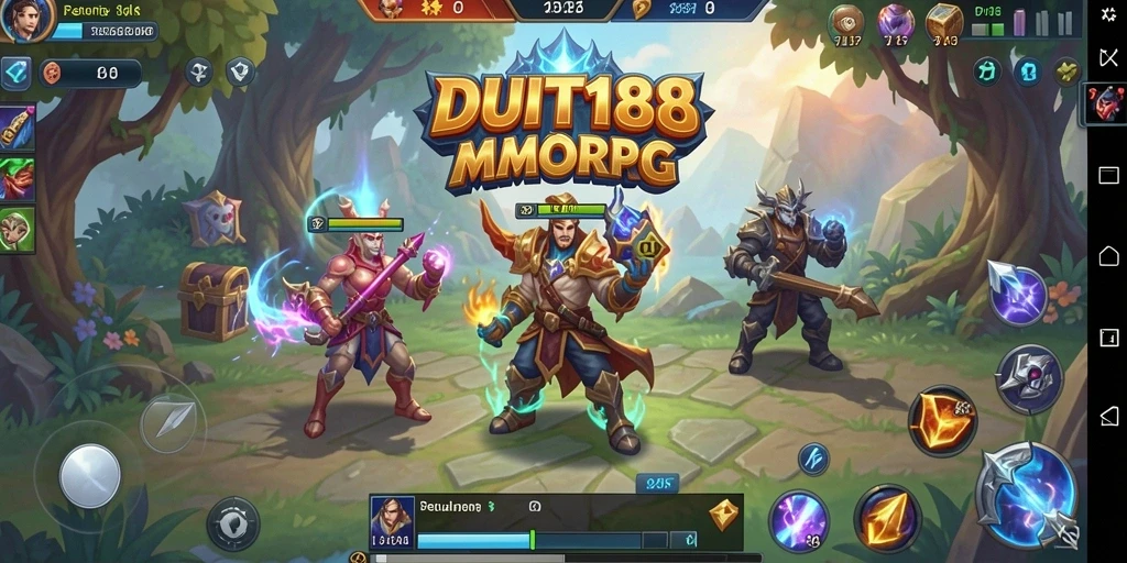 Screenshot gameplay <strong>DUIT188</strong> yang menampilkan aksi seru dalam pertarungan MMORPG.