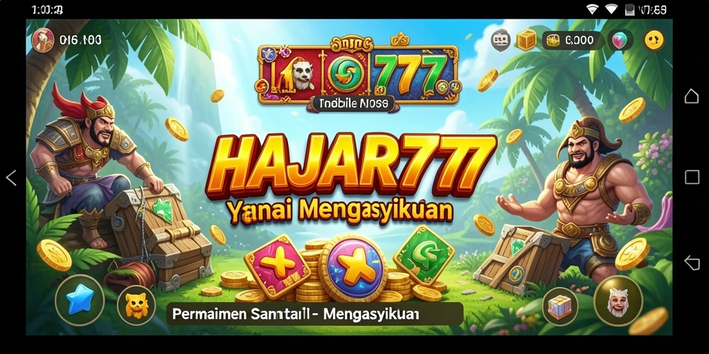 Tampilan gameplay menarik dari HAJAR777 yang penuh warna.