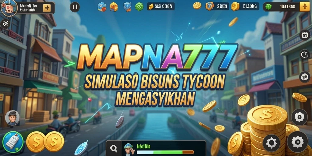 Tampilan gameplay seru dari MAPNA777 dalam simulasi bisnis Tycoon.