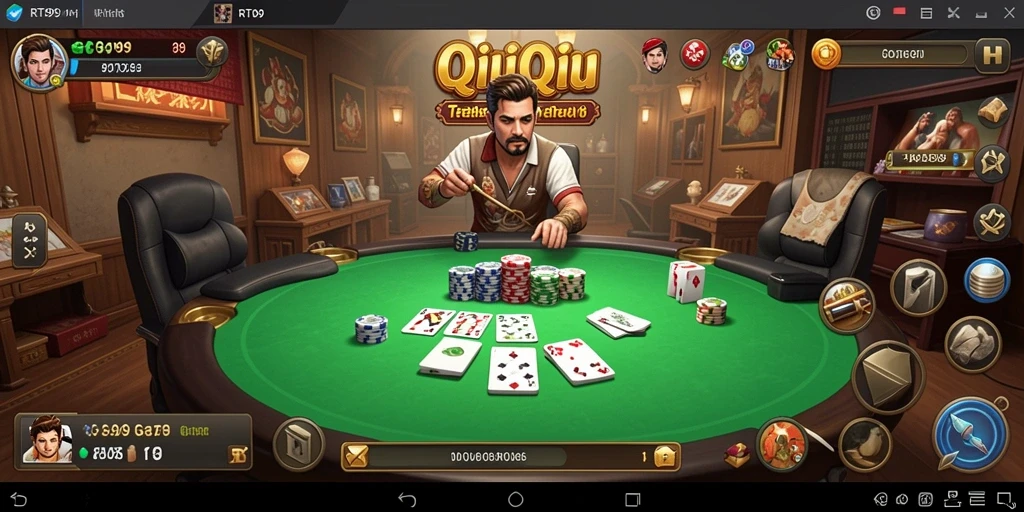 Tampilan gameplay QiuQiu yang mengasyikkan dan interaktif.