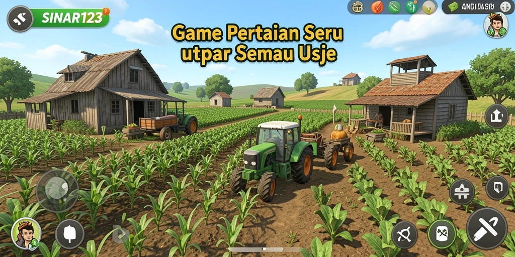 Screenshot gameplay SINAR123 dengan aktivitas bertani yang seru.