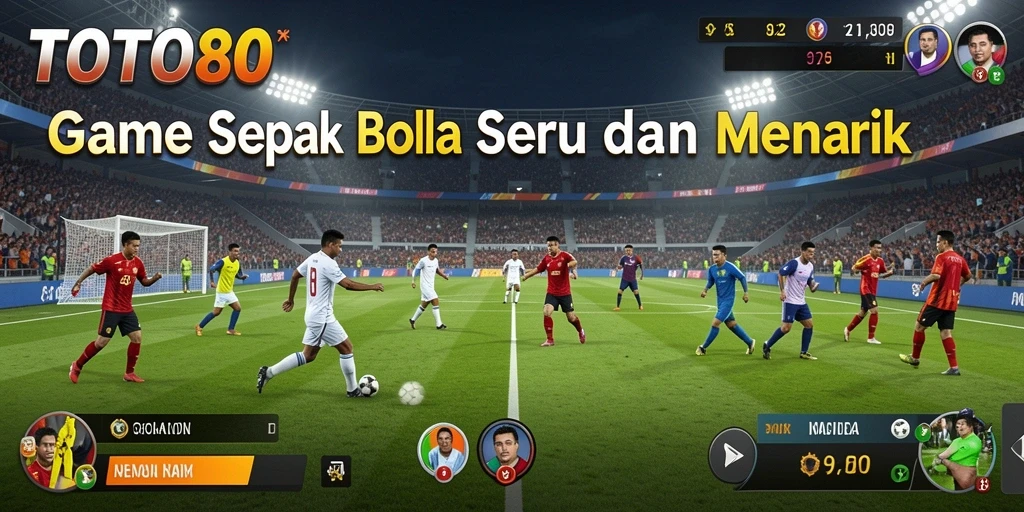 Tampilan gameplay seru dalam permainan sepak bola TOTO80.