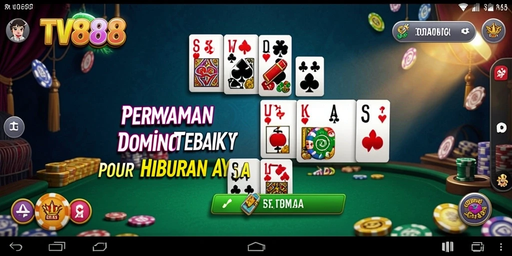 Tampilan gameplay domino yang seru dan interaktif di TV888.