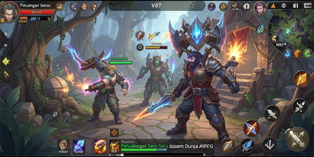 Gameplay seru di V87 menanti para pemain ARPG.