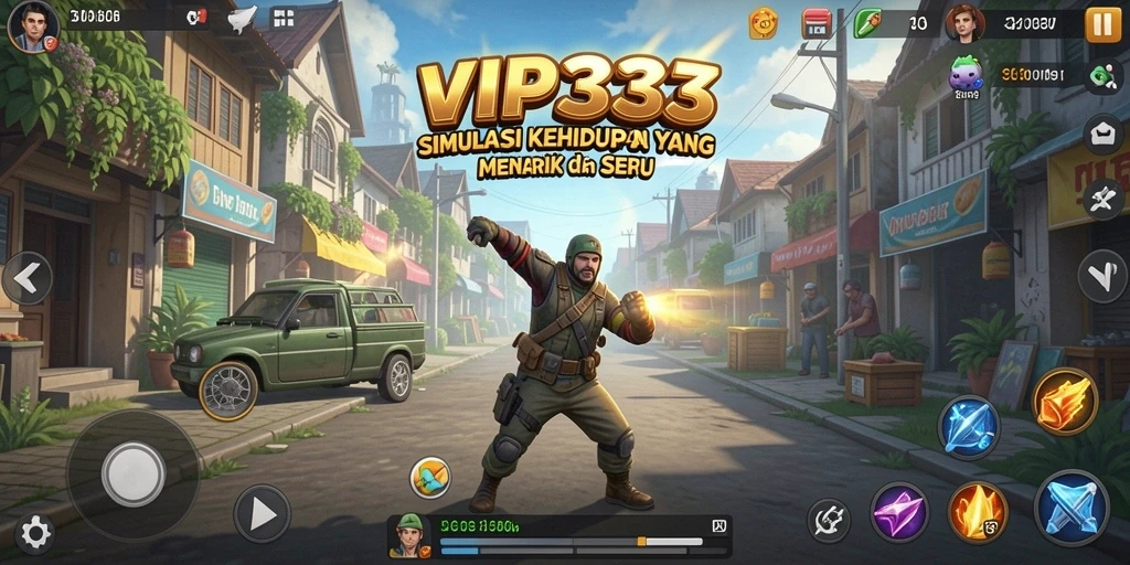 Screenshot gameplay VIP333 menampilkan aktivitas seru dalam simulasi kehidupan.