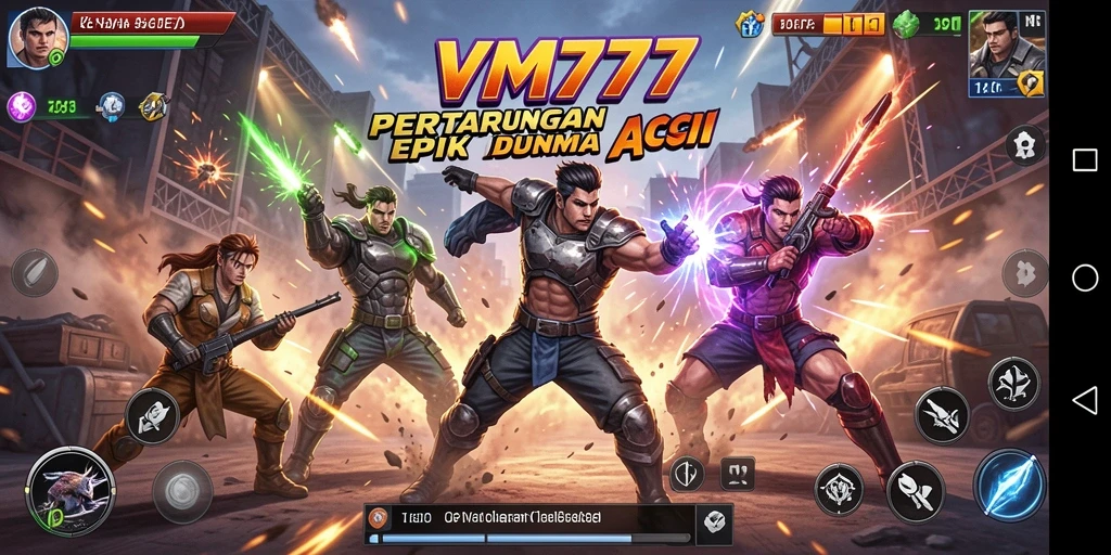 Screenshot gameplay VM777 menunjukkan aksi yang intens dan mendebarkan.