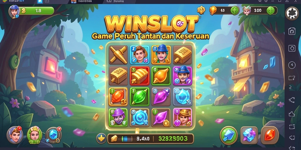 Tampilan gameplay <strong>WINSLOT</strong> yang menarik dengan aksi Match-3 yang seru.
